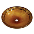 Amber Bronze Fauceture EVSPFB Napoli Round Amber Bronze Glass Vessel Sink EVSPFB4