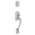 Schlage F58 CAM 619 Camelot Exterior Handleset with Deadbolt, Satin Nickel