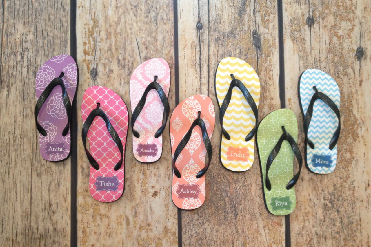 monogrammed flip flops personalized flip flops