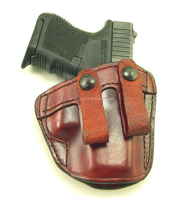 Brown right handed leather gun holster for FN 509 Midsize