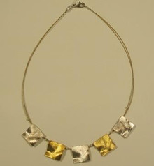 Silver & gold plated neclace GN17