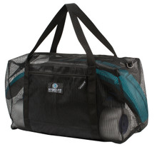 Hydro-Fit Mesh Wet Sack Gear Bag Drawstring Sports Workout Yoga Tote BLACK 911 