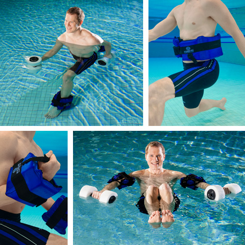 Working out with HYDRO-FIT Cuffs in deep water