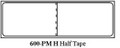 Postage Meter Tape Double Half-Strips (1,000 Labels) for Pitney Bowes DM100i, DM200L, DM300c, DM400c, DM450c, PostPerfect B700, Personal Post E700, E707,Mailstation (K700), Mailstation 2 (K7M0), Secap DP100, DP200 series