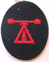 WW2 German Navy Coast Artillery Rangefinder Sleeve Rating Patch With Tag