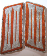 WW2 German Gendarmerie Rural Police Enlisted BeVo Collar Tabs, Pair 