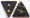 WW2 Prison Administration 'Strafvollzug' FEMALE NCO Collar Tabs for the rank of Strafvollzugsdienst Hilfsaufseherin, circa 1941-45. Shows light wear and age. Cellophan twisted piping on black wool with buckram and glass pips. Pair.