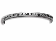 "With God All Things Are Possible" Bangle