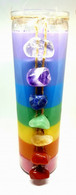 Chakra Jar Candle with Chakra Stones