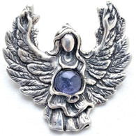 Iolite Guardian Angel Pendant 