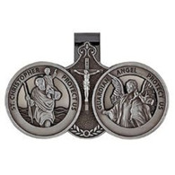 Saint Christopher/Guardian Angel Car Visor Clip