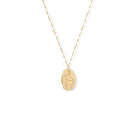 Virgo Cosmic Constellations Oval Coin Necklace