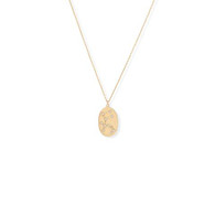 Aquarius Cosmic Constellations Oval Coin Necklace
