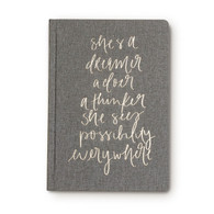 She's A Dreamer Fabric Journal
