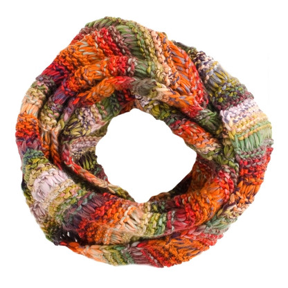 Multicolor Ombre Knit Infinity Scarf