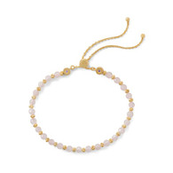  Faceted Rose Quartz Bolo Bracelet