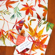 Autumn Leaves Kitchen Dish Towel by Artist Freya Snow