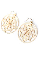 Brushed Gold Tudor Rose Earrings by Anne Vaughan