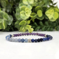 Anxiety Relief-Blue Aventurine/Sodalite/Amethyst Wrist Mala