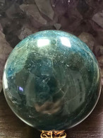 Blue Apatite Sphere from Madagacar