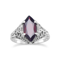 Vintage Style Garnet Ring