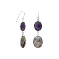 Amethyst & Labradorite Earrings