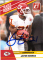 JAVIER ARENAS AUTOGRAPHED ROOKIE FOOTBALL CARD #20912E