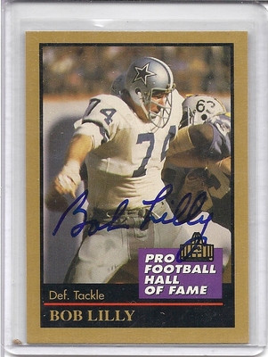 bob lilly autographed football