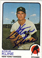 STEVE KLINE AUTOGRAPHED VINTAGE BASEBALL CARD #40312C
