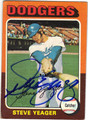 STEVE YEAGER LOS ANGELES DODGERS AUTOGRAPHED VINTAGE BASEBALL CARD #40613M
