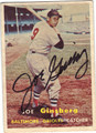 JOE GINSBERG BALTIMORE ORIOLES AUTOGRAPHED VINTAGE BASEBALL CARD #51613i