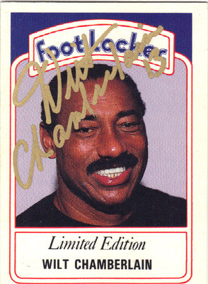 wilt chamberlain autographed basketball