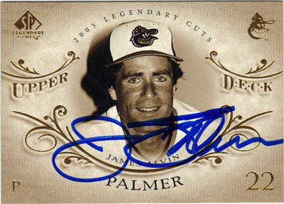 Jim Palmer Baltimore Orioles Autographed Baseball Card 92313a 5starautographs Com