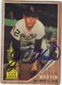 JC MARTIN CHICAGO WHITE SOX AUTOGRAPHED VINTAGE ROOKIE BASEBALL CARD #12014K