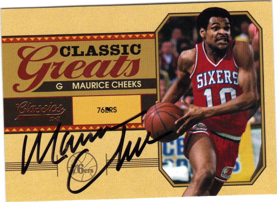 Maurice Cheeks Philadelphia 76ers Autographed Basketball Card