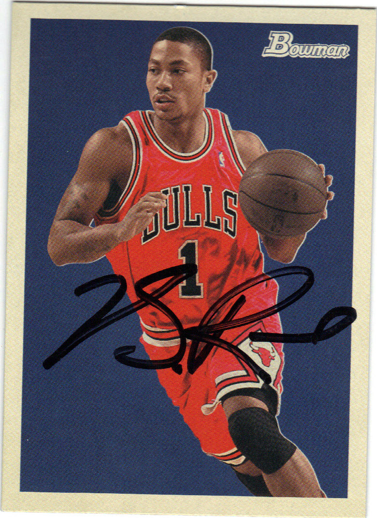 Derrick Rose Chicago Bulls Autographed Basketball Card 40814c 5starautographs Com