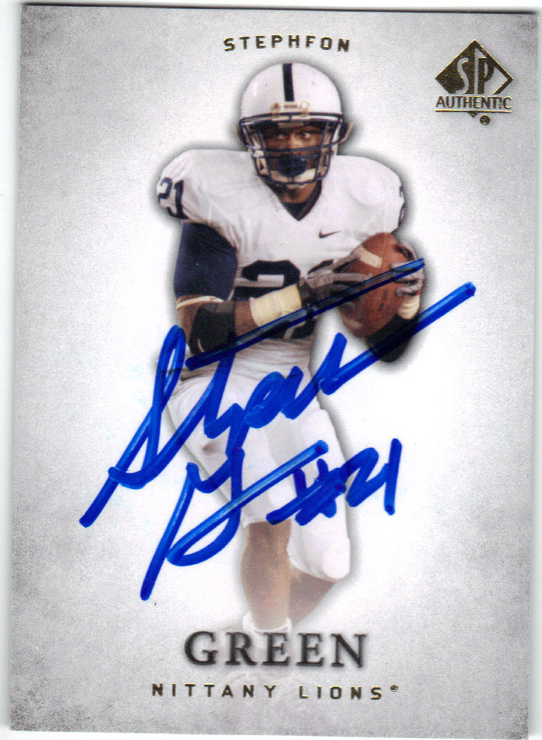 Stephfon Green Penn State Nittany Lions Autographed Rookie Football Card 40914f 5starautographs Com (redirected from stephen green (disambiguation)). stephfon green penn state nittany lions autographed rookie football card 40914f