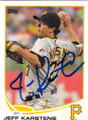 JEFF KARSTENS PITTSBURGH PIRATES AUTOGRAPHED BASEBALL CARD #50414N