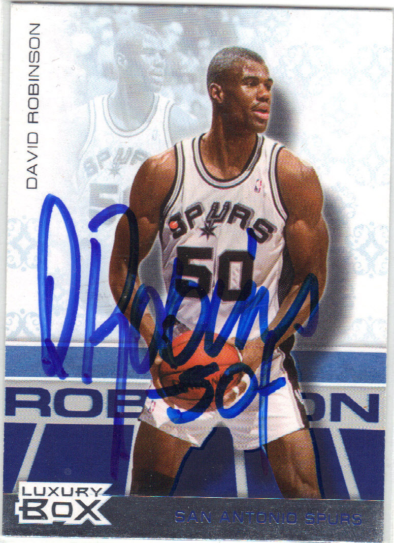 david robinson signed basketball