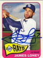 JAMES LONEY TAMPA BAY RAYS AUTOGRAPHED BASEBALL CARD #81414F