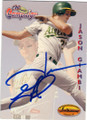 JASON GIAMBI OAKLAND ATHLETICS AUTOGRAPHED BASEBALL CARD #81414N