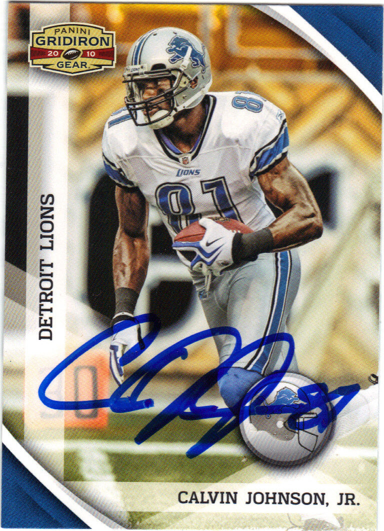 calvin johnson autographed football