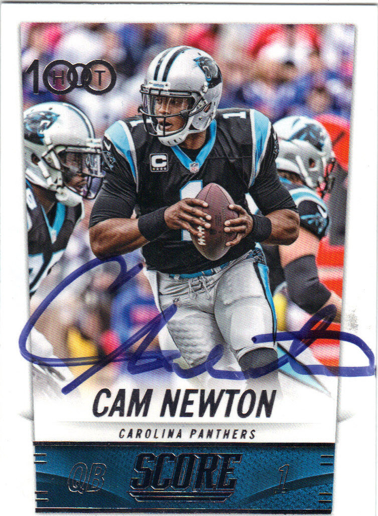 cam newton autographed football