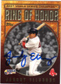 JACOBY ELLSBURY BOSTON RED SOX AUTOGRAPHED BASEBALL CARD #91614A