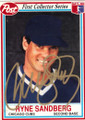 RYNE SANDBERG CHICAGO CUBS AUTOGRAPHED VINTAGE BASEBALL CARD #101214A