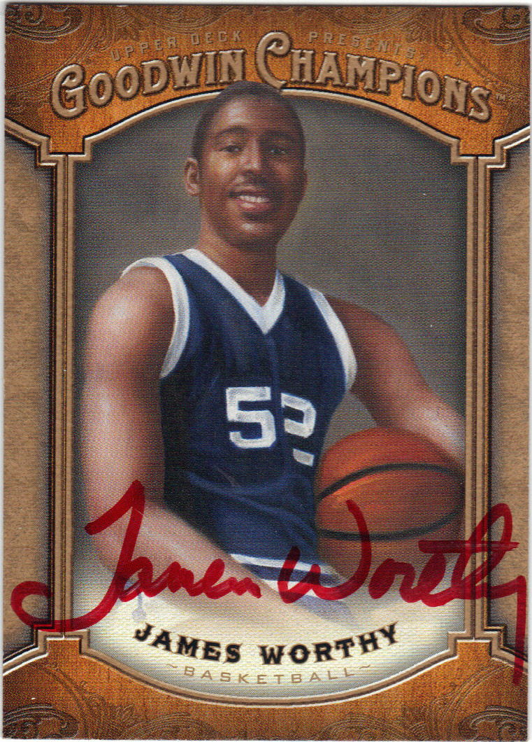 James Worthy North Carolina Tar Heels Autographed Basketball Card