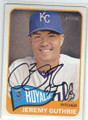 JEREMY GUTHRIE KANSAS CITY ROYALS AUTOGRAPHED BASEBALL CARD #102214H
