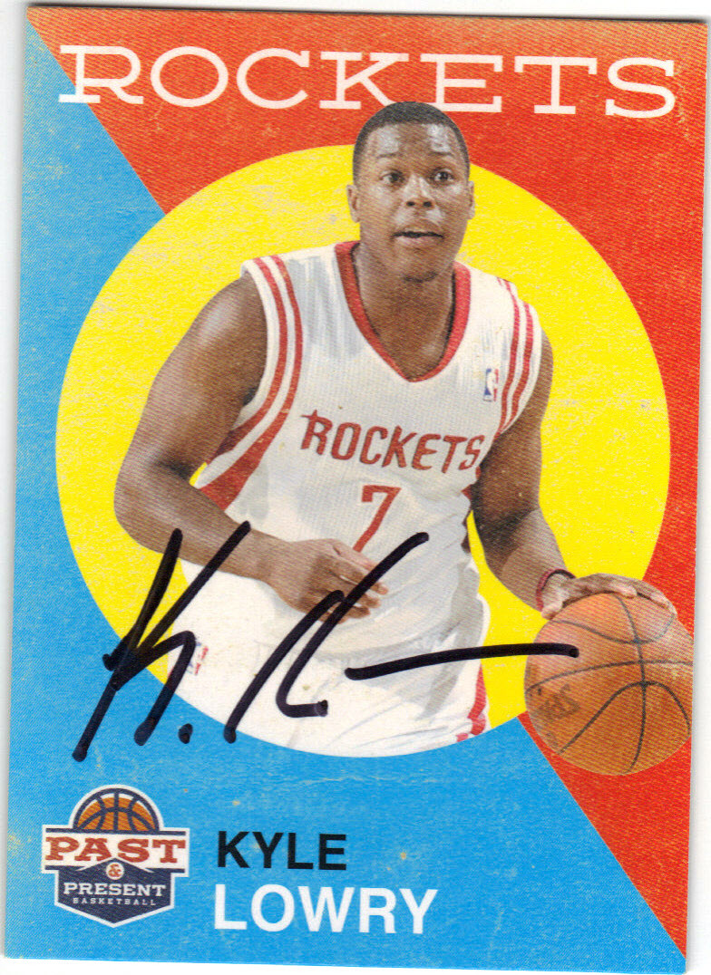 Kyle Lowry Houston Rockets Autographed Basketball Card 102314o