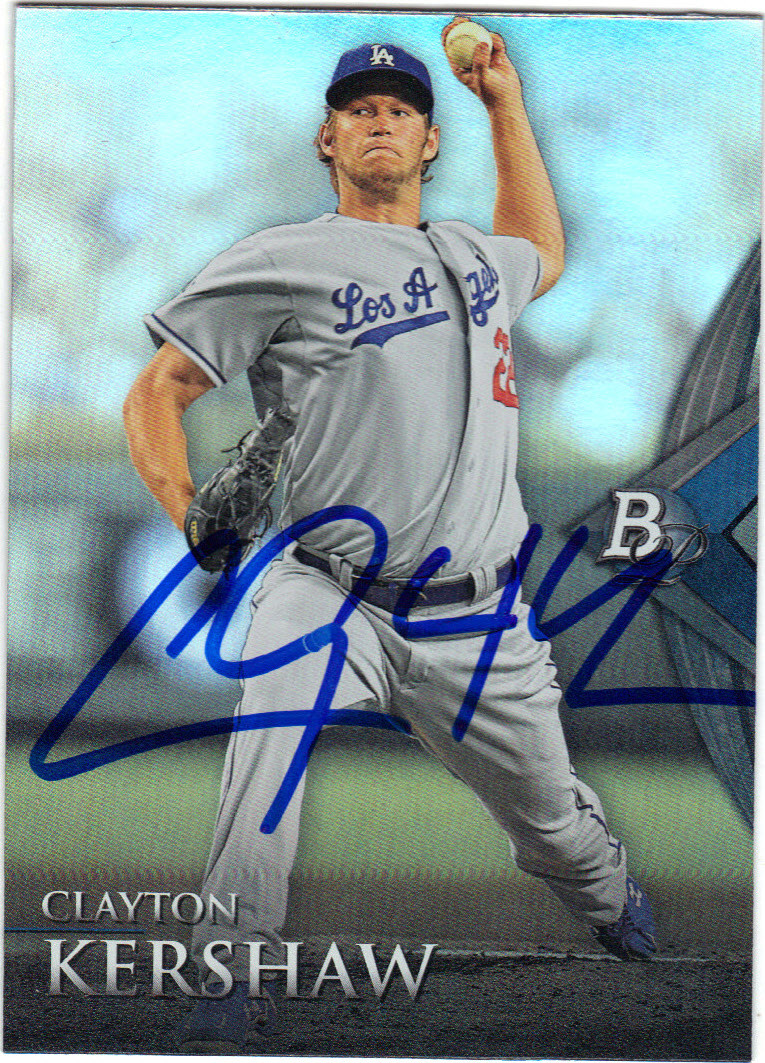 clayton kershaw autographed baseball