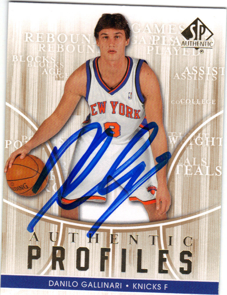 Danilo Gallinari New York Knicks Autographed Rookie Basketball Card 112314c 5starautographs Com My agent warned me that the fans might boo, since i was coming from italy and nobody knew me. danilo gallinari new york knicks autographed rookie basketball card 112314c